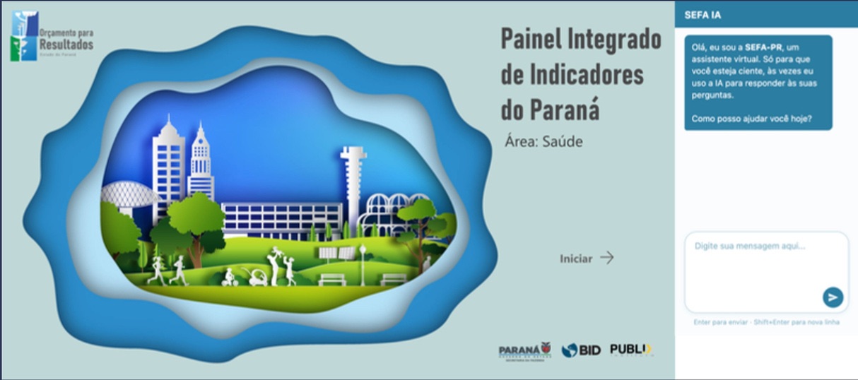 Painel Integrado de Indicadores do Paraná com o assistente SEFA IA